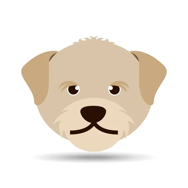 Lovely head puppy dog portrait — Stock Vector