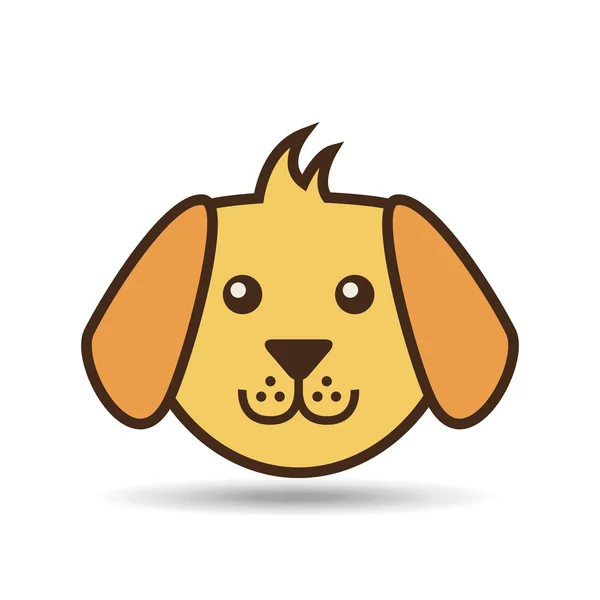 Υπέροχο πρόσωπο κουτάβι σκυλί — Διανυσματικό Αρχείο