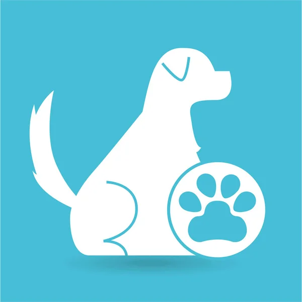 Conceptul clinicii veterinare paw dog — Vector de stoc