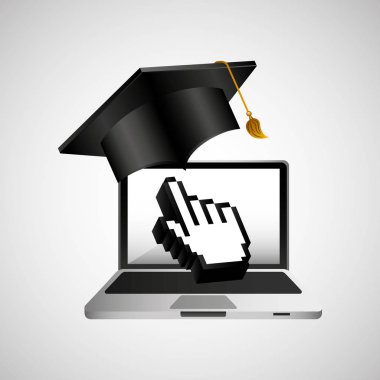 Online Eğitim kavramı el imleci simgesi