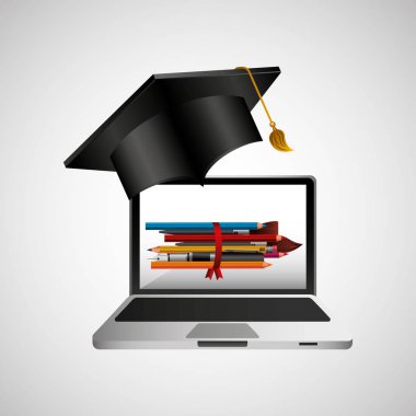 Online Eğitim kavramı okul aksesuarları