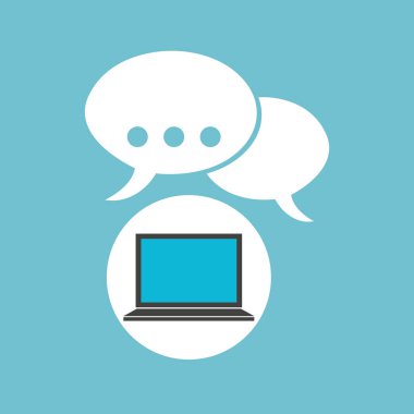 sosyal medya dizüstü kabarcık konuşma