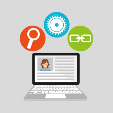 bilgisayar teknoloji sosyal medya kavramı