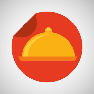 yemek servis tabağı simgesi tasarım