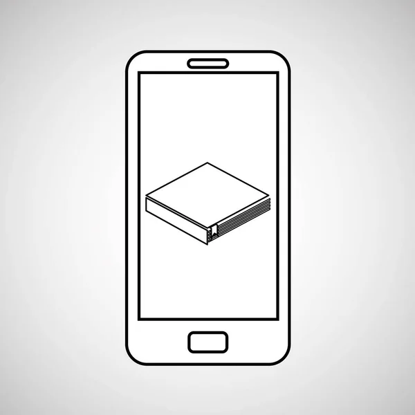 Освіта мобільних пристроїв бібліотеки — стоковий вектор