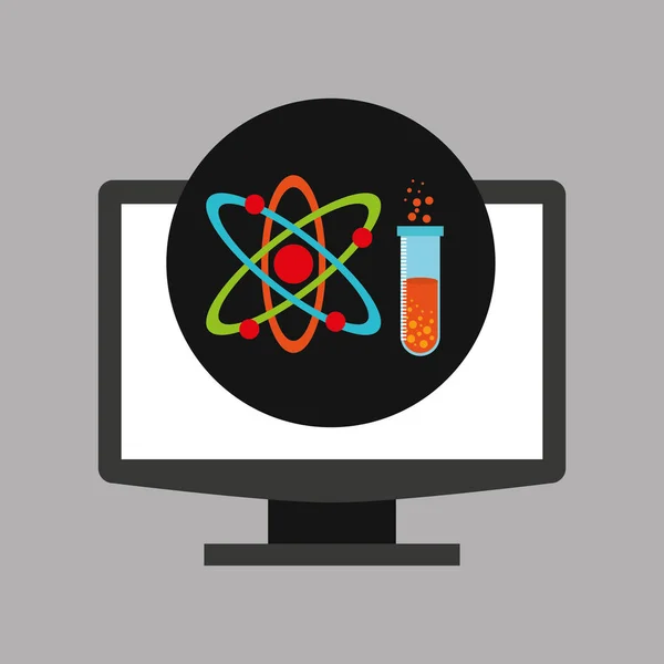Tecnologia dell'educazione online fisica e chimica — Vettoriale Stock