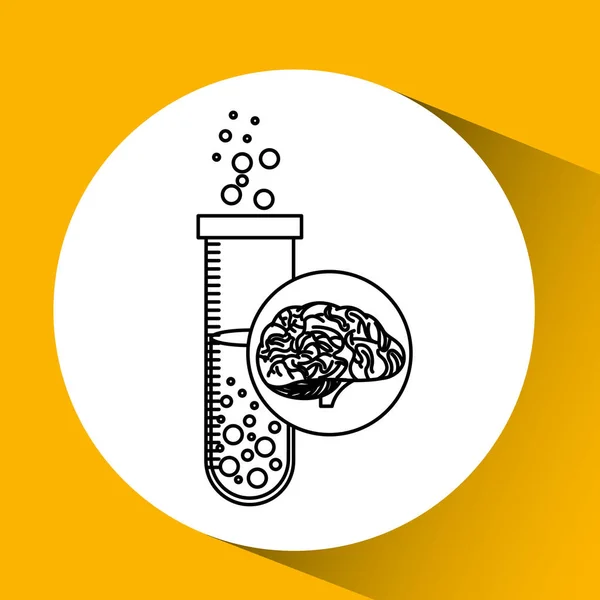 Laboratorium hersenen school kennis — Stockvector