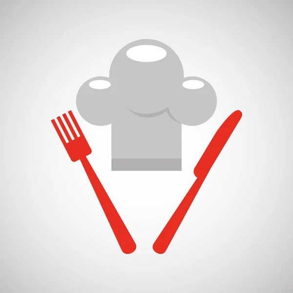 Cocina Chef Logo sobre fondo blanco. Vector de — Vector de stock