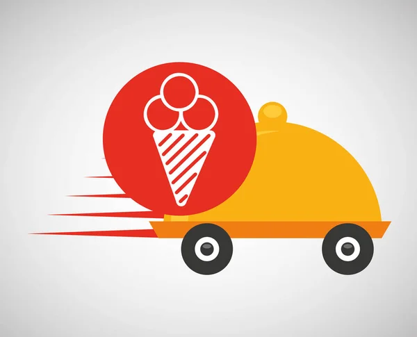 Comida rápida helado icono — Vector de stock