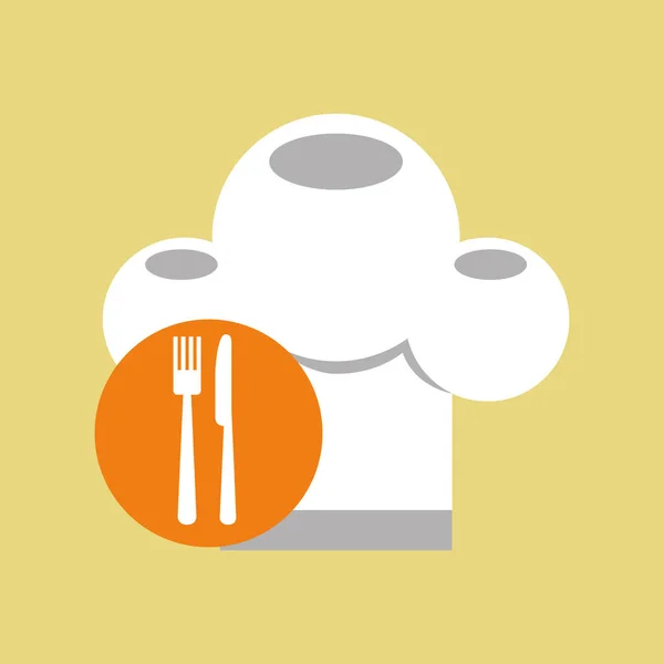 Restaurant chef symbole icône — Image vectorielle