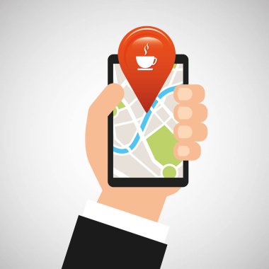 el telefon navigasyon app kahve dükkanı tutar