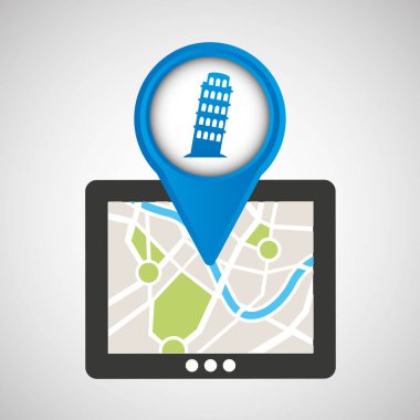 mobil cihaz pisa Kulesi gps harita