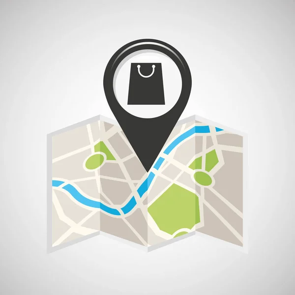 Obchod obchod Mapa pin ukazatele designu — Stockový vektor