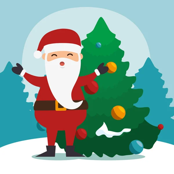 Joyeux noël heureux Père Noël claus caractère — Image vectorielle