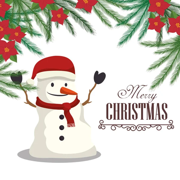 ファー装飾のクリスマス カード — ストックベクタ