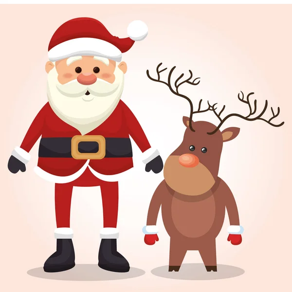 Joyeux noël heureux Père Noël claus caractère — Image vectorielle