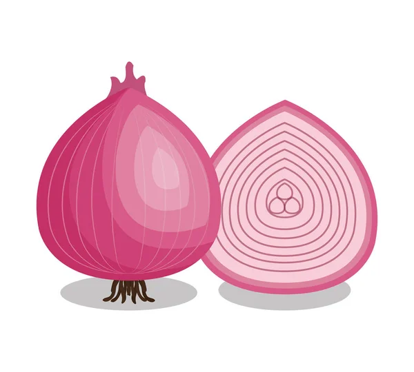 Иконка из свежих луковых овощей — стоковый вектор