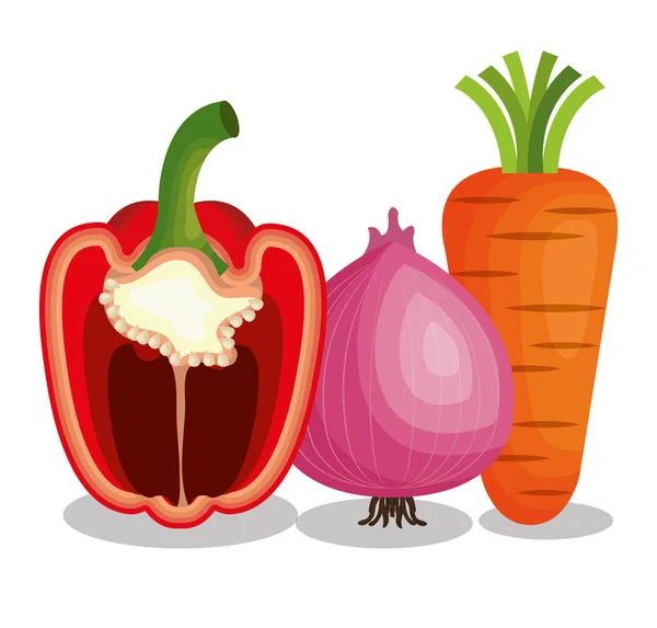 Świeże warzywa, zdrowa żywność — Wektor stockowy
