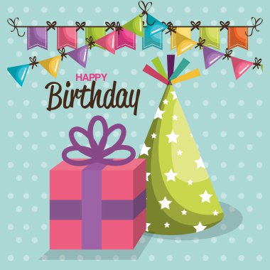 mutlu doğum günü kutlama kartı