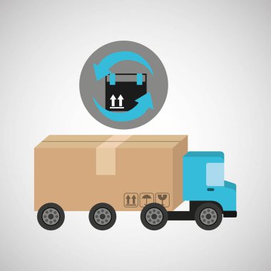 teslimat kamyonu kavramı hızlı teslimat kutusu