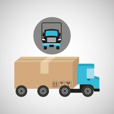 teslimat kamyonu kavramı ulaşım simgesi
