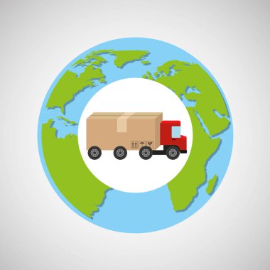Dünya Dünya kamyon dağıtım kutuları