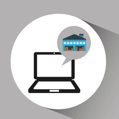 Online Teslimat kavramı ambar kutuları