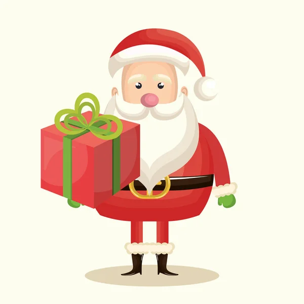 Feliz feliz feliz Navidad santa claus carácter — Vector de stock