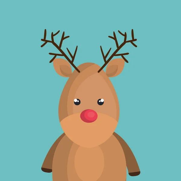 Animal de renos icono de Navidad — Archivo Imágenes Vectoriales