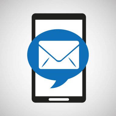 siyah cep telefonu e-posta ağ