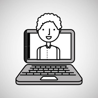 Çizim bilgisayar çocuk karakter