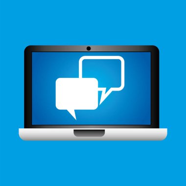 adam el dizüstü mobil kabarcık konuşma sosyal medya tutar