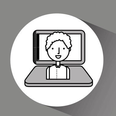 Çizim bilgisayar çocuk karakter