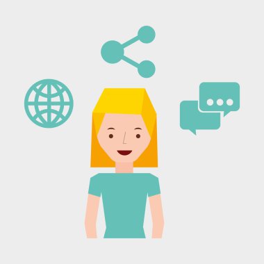 Kız sarışın kullanıcı dizüstü genel paylaşım