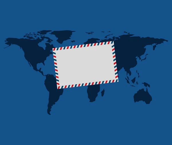 Світовий конверт доставки пошти — стоковий вектор