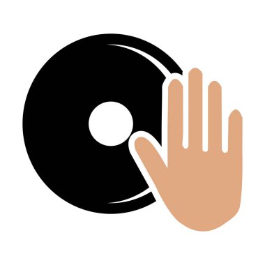 DJ konsolu izole simgesi