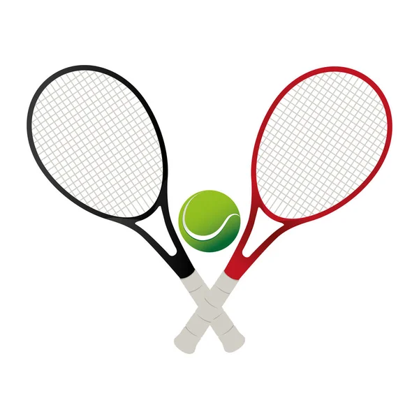 Raqueta de tenis equipo icono — Vector de stock