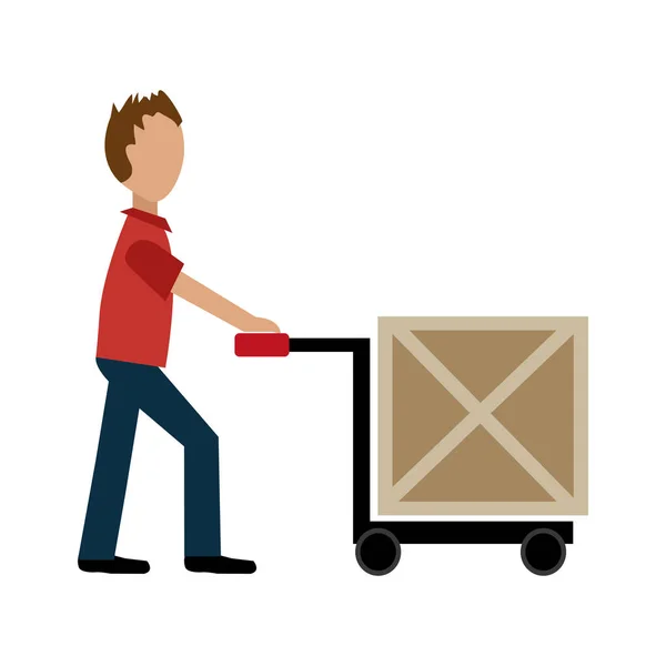 Servicio de entrega con caja — Archivo Imágenes Vectoriales