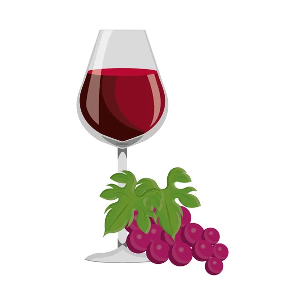 Deliciosa bebida copo de vinho — Vetor de Stock