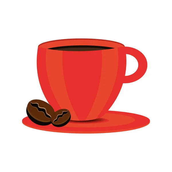 Deliciosa taza de café bebida — Vector de stock