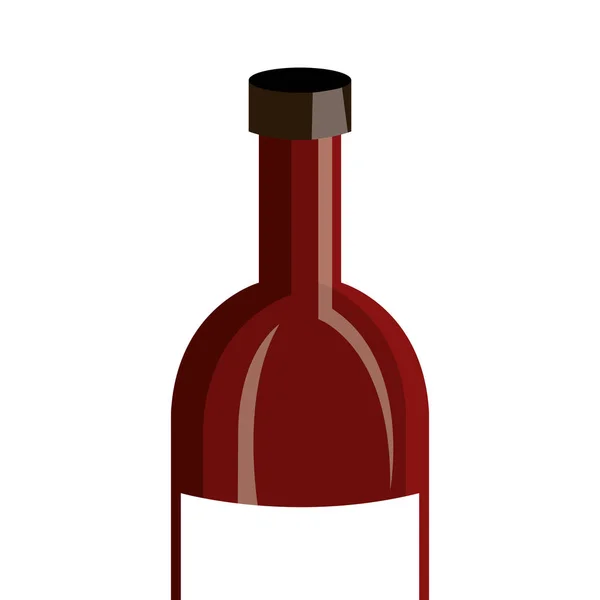 Deliciosa botella de vino bebida — Vector de stock