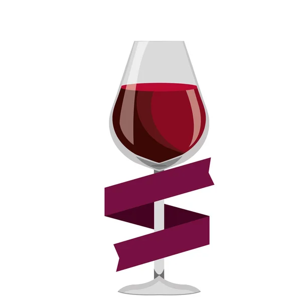Délicieuse tasse de vin boisson — Image vectorielle