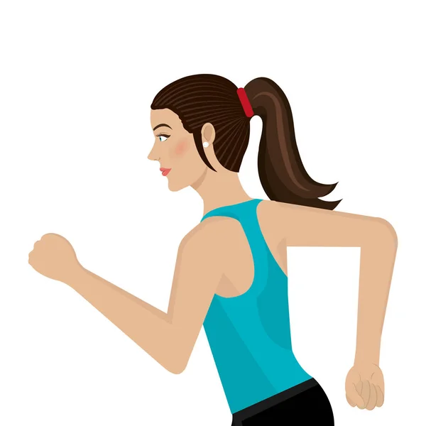 Atleet lopende geïsoleerde pictogram — Stockvector