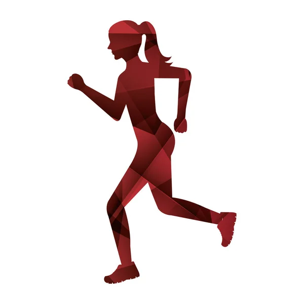 Atleta corriendo icono aislado — Vector de stock