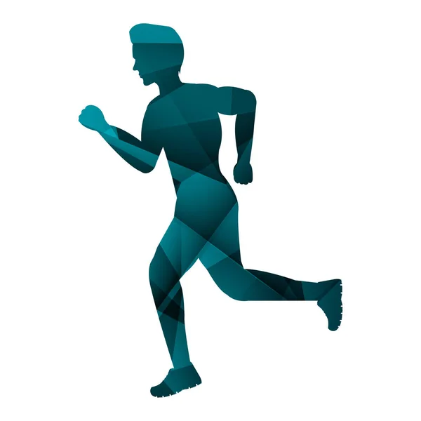 Atleta corriendo icono aislado — Archivo Imágenes Vectoriales