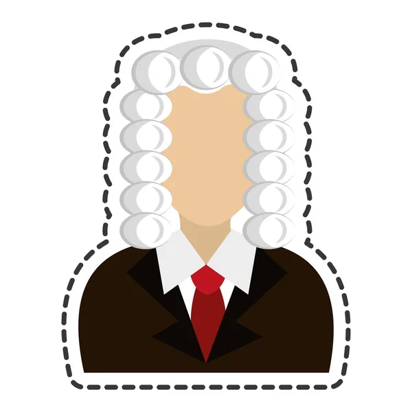 Judge avatar character icon — Stock Vector