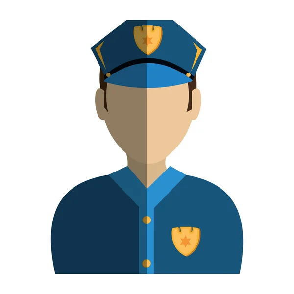 Agente de policía avatar carácter — Archivo Imágenes Vectoriales