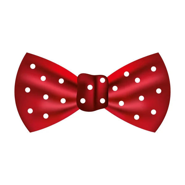 Bow tie male fashion isolated icon — Stock Vector