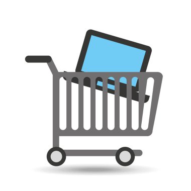 satın alma sepeti dizüstü bilgisayar teknoloji tasarım