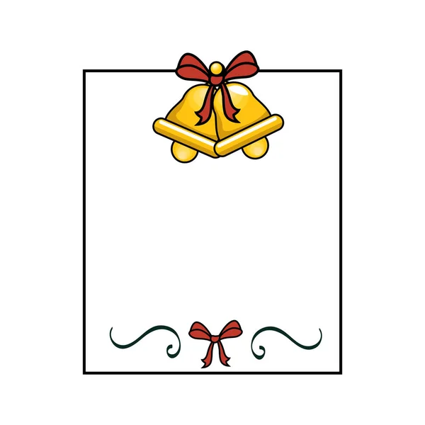 Zvonky vánoční dekorace ikona — Stockový vektor